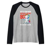 Unicorn 80° Compleanno per Favore, Niente Invidia - 80 Anni Maglia con Maniche Raglan