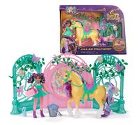 Unicorn Academy Ava Doll & Color-Change Leaf Stall Playset con 15 accessori bambole e giocattoli unicorno per ragazze dai 4 anni
