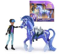 Unicorn Academy Set - Rory e Unicorno Storm con vera criniera e coda e spazzola, circa 12 cm personaggi originali della popolare serie Netflix, per bambini dai 4 anni in su