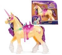 Unicorn Academy Unicorn Leaf, 28 cm, unicorno originale Ava alla serie Netflix, con vera criniera e coda, briglia e sella rimovibili, spazzola per bambini dai 4 anni in su
