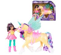 Unicorn Academy, Wing Magic AVA & Leaf, Bambola Snodabile da 11,4 Cm, 4+ | 7 Punti Di Articolazione, Sella e Briglia Rimovibili, Ali Con Magia Delle Piante, Scena Del Legame Magico