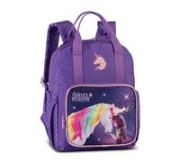 Unicorn Academy Zaino per bambini e bambine, 9 l, con scomparto principale con cerniera e tasca anteriore con cerniera, 31 x 24 x 11 cm, design unicorno viola con 2 manici e spallacci regolabili, 360