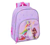 Unicorn Academy - Zaino per bambini, ideale per bambini di diverse età, comodo e versatile, qualità e resistenza, 28 x 10 x 34 cm, viola, M, Casual