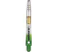 Unicorn Aste girevoli per Freccette | Gripper 360 Bicolore | policarbonato Resistente con Supporto in Lega | Verde | Medio 44,9 mm | 3 steli