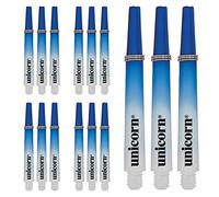 Unicorn Aste per Freccette, Gripper 3, Bicolore, Nylon Resistente, Blu e Bianco, 5 Set, 15 steli, Medio, 44,2 mm