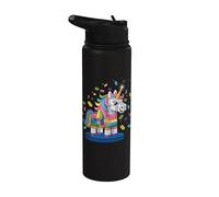 Unicorn Bricks Cute Block Building Brick Building Builder per bambini Stainless Steel Insulated Water Bottle
