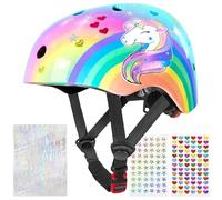 Unicorn Castle Kids Casco Bici Bambino con Adesivi Fai Da Casco Bambino per Monopattino Skateboard Mtb Bicicletta Scooter Pattini a Rotelle