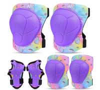 Unicorn Castle Protezione Kit per Bambini 3-8Anni, Protezioni Set per Bambini, Regolabile Ginocchiere Set di Gomitiere per Sci Skateboard Pattinaggio Monopattino Sport Estermi