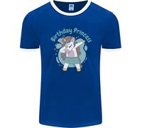Unicorn Compleanno Principessa 4th 5th 6th 7th 8th Uomo Ringer Fotl