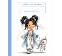 Unicorn Composition Notebook: Wide Ruled Lined Paper, 120 Pages, 7.5 x 9.75 | The Magical Sparkle Collection: Blue Edition