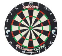 UNICORN Dartboard | Eclipse Ultra | Ultra-Visible White Number Ring | Championship Quality Sisal Bristle | Staple-Free Construction