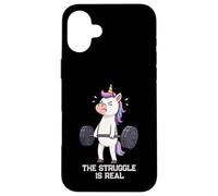 Unicorn Deadlift Gymrats Struggle Is Real Lifting Uomini Donne Custodia per iPhone 16 Plus