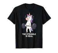 Unicorn Deadlift Gymrats Struggle Is Real Lifting Uomini Donne Maglietta