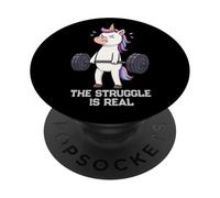 Unicorn Deadlift Gymrats Struggle Is Real Lifting Uomini Donne PopSockets PopGrip Adesivo