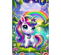 Unicorn Five Notebook: Quaderno a Quadretti 5x5 | Quaderno Appunti | Quaderno a Tema Unicorni | Copertina Flessibile Lucida | Formato A5
