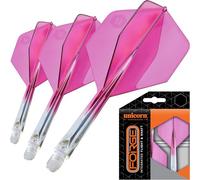 Unicorn Forge - Alette e Alberi per Freccette integrati, Design 1 Pezzo per Un Perfetto Angolo di 90˚, polimero Leggero e Resistente, Forma Plus e Filettatura Standard 2BA, Stelo Medio 26 mm