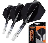 Unicorn Forge - Alette e Alberi per Freccette integrati, Design 1 Pezzo per Un Perfetto Angolo di 90˚, polimero Leggero e Resistente, Forma Plus e Filettatura Standard 2BA, Stelo Medio 26 mm