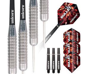 Unicorn , Gary Anderson, Bullet, Player Endorsed Dart Set, Super Durable Stainless Steel, 24g