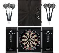 Unicorn Home Darts Centre | Eclipse Pro freccette e armadietto nero | Setole con costruzione senza graffette | Lavagna con punteggio pulito | Include 2 set di freccette