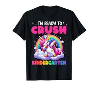 Unicorn I'm Ready to Crush Kindergarten Rainbow Girls Kid Maglietta