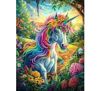 Unicorn in Magical Flower Garden Puzzle 300 Pezzi Idea Regalo Figlio Gioco Educativo Creativo Ragazzi Rilassamento Pressione Ridotta A Scuola 300 PCS