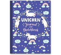 Unicorn Journal and Sketchbook: Journal and Notebook for Girls - Composition Size (7.5"x9.75") With Lined and Blank Pages, Perfect for Journal, Doodling, Sketching and Notes