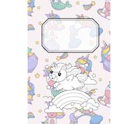 Unicorn Journal For Teen Girls: Cute Rainbow Unicorn Face Pink Gold Wide Ruled Primary Copy Book