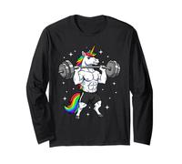 Unicorn Lifting Weights Magical Gains Maglia a Manica