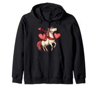 Unicorn Love Story per un divertente look di San Valentino Felpa con Cappuccio