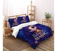 Unicorn Magia Set Copripiumino 3 Pezzi Con Stampa 3D Magia Fantasy Animal Copripiumino Con 2 Federe Con Federe in Microfibra Ultra Morbida Double（200x200cm）