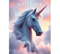 Unicorn Magic : 8.5" x 11" Softcover Ruled Notebook/Journal for Daily Inspiration, 250 Wide Ruled Pages, Durable Gloss Cover Perfect for School, ... & many more . Also includes fun puzzle game .