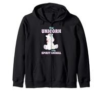 Unicorn, My Spirit Animal - Magical Rainbow Uomo Donna Bambini Felpa con Cappuccio