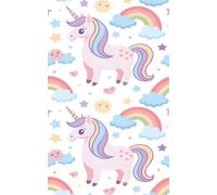 Unicorn Notebook: Cute 50 Page Kids Notebook with Unicorns, Rainbows, Clouds and Stars for School, Notes and Gift Ideas