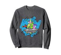 Unicorn Pew Pew Madafaka Funny UFO Lovers Vintage tè Felpa