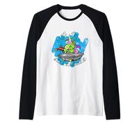 Unicorn Pew Pew Madafaka Funny UFO Lovers Vintage tè Maglia con Maniche Raglan