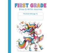 Unicorn Primary Journal: K-2 Draw and Write Composition Notebook: 124 Pages of Dashed Handwriting Lines Practice with Picture Box - The Magical Sparkle Collection (Blue Edition)