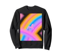 Unicorn Rainbow Aesthetic Nostalgic Aura 80s Inspired VTG Felpa