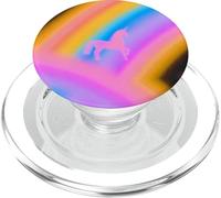 Unicorn Rainbow Aesthetic Nostalgic Aura 80s Inspired Vtg PopSockets PopGrip per MagSafe