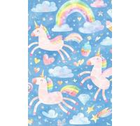 Unicorn Rainbow Magic Notebook Journal Blank Wide Ruled Pages Paper Composition Book Daily Planner Notes