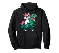Unicorn Riding T-Rex Mitico Preistorico Rainbow Trex Kids Felpa con Cappuccio