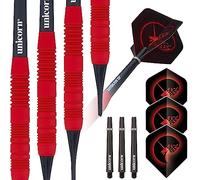 Unicorn Rosso Core Plus|Ottone Freccette con Punta Morbida Unisex, 18 g