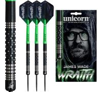 Unicorn Set di freccette con punta in acciaio | James 'The Machine' Wade Phase 2 | Wraith | 90% carenatura tungsteno | alette ultrafly durevoli | Punti volute neri | 22 g