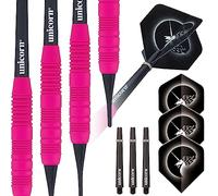 Unicorn, Set di Freccette con Punta Morbida | Core Plus | Corpo Liscio e Confortevole in Ottone gommato | Rosa | 17 g