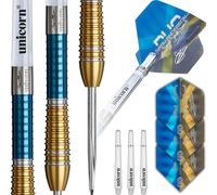Unicorn Set di freccette Duo Phase 6 | Gary 'The Flying Scotsman' Anderson | corpo in tungsteno al 90% con rivestimento in titanio bicolore blu e oro | alette ultrafly durevoli | punte in acciaio | 22