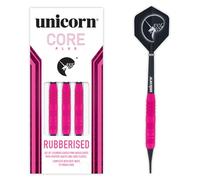 Unicorn Set di Freccette | Serie Core Plus | Barili con Rivestimento in Gomma Rosa Soft Touch | Punta Morbida | 19 g