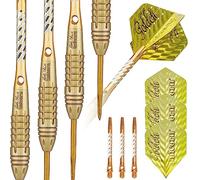 Unicorn Set Freccette John Lowe World Champion Phase 3 Golden | 90% tungsteno barili e Punti Voluta | Punta in Acciaio | 25 g