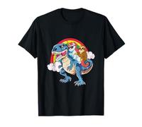Unicorn & Sloth Riding T-Rex Cool Dinosaur, Uomo, Donna, Bambini Maglietta