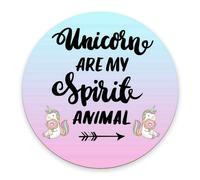 Unicorn Spirit Animal Round Mousepad Cute Cubicle Decor Office Desk Accessories Unicorn Mouse Pad Cute Desk Accessories Donut Mouse Pad