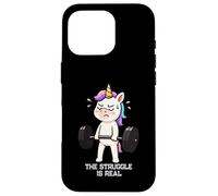 Unicorn Struggle Is Real Lifting Deadlift Gymrats Uomini Donne Custodia per iPhone 16 Pro