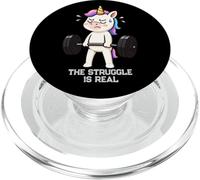 Unicorn Struggle Is Real Lifting Deadlift Gymrats Uomini Donne PopSockets PopGrip per MagSafe